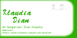 klaudia dian business card